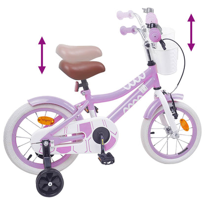 vidaXL Kids Bike 12 Inches for 2-4 Years Old Purple