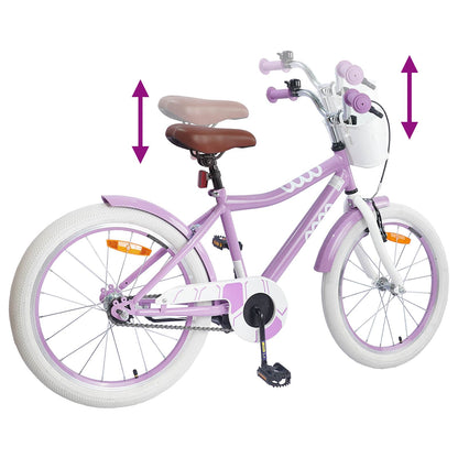 vidaXL Kids Bike 18 Inches for 5-7 Years Old Purple