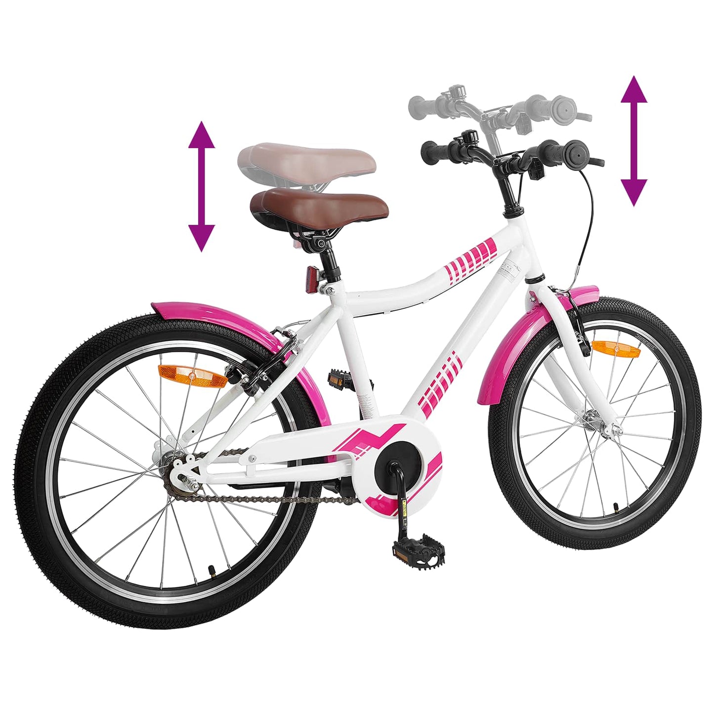 vidaXL Kids Bike 18 Inches for 5-7 Years Old Pink