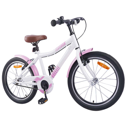 vidaXL Kids Bike 18 Inches for 5-7 Years Old Light Pink