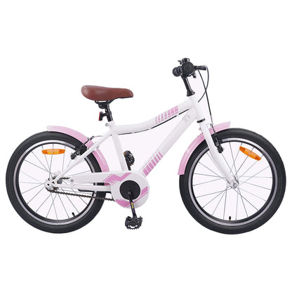 vidaXL Kids Bike 18 Inches for 5-7 Years Old Light Pink