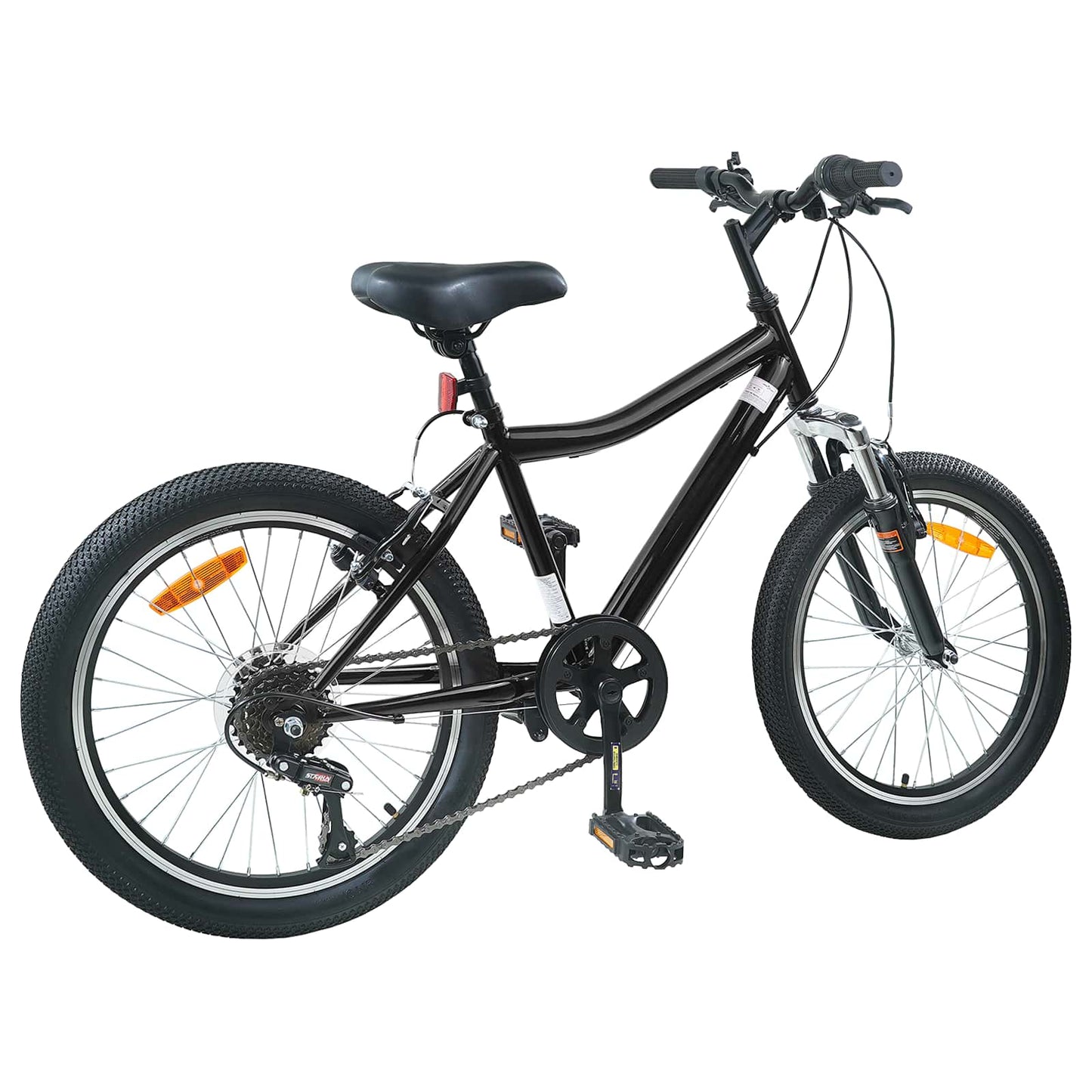 vidaXL Kids Bike 24'' 6-Speed for 8-12 Years Old Black