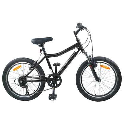 vidaXL Kids Bike 24'' 6-Speed for 8-12 Years Old Black