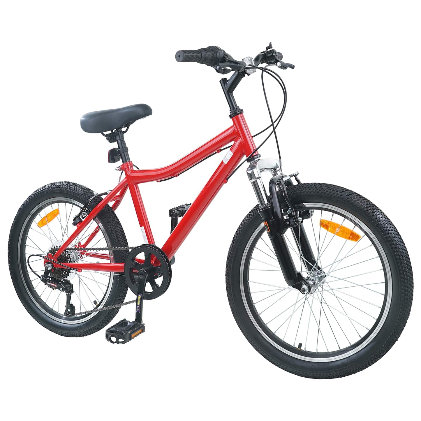 vidaXL Kids Bike 24'' 6-Speed for 8-12 Years Old Red