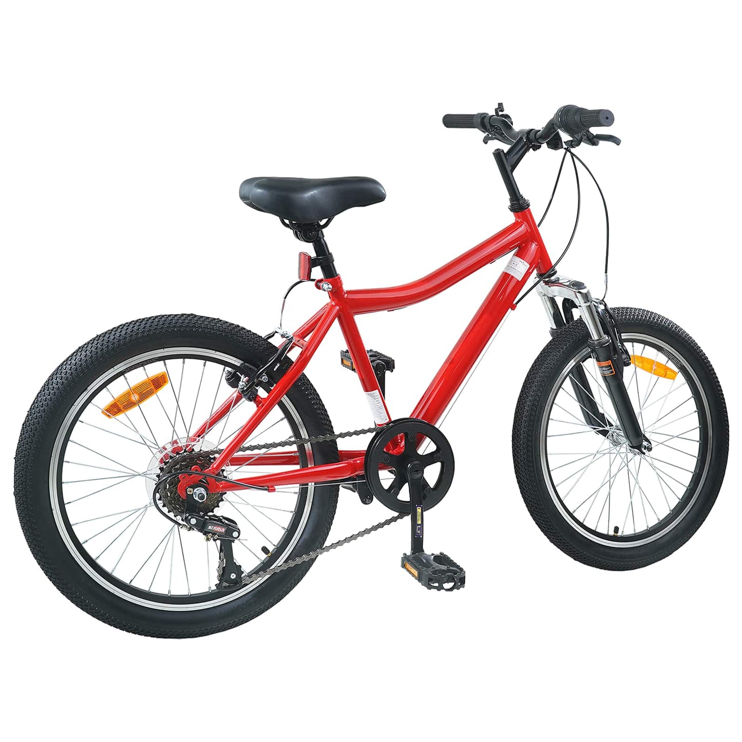 vidaXL Kids Bike 24'' 6-Speed for 8-12 Years Old Red