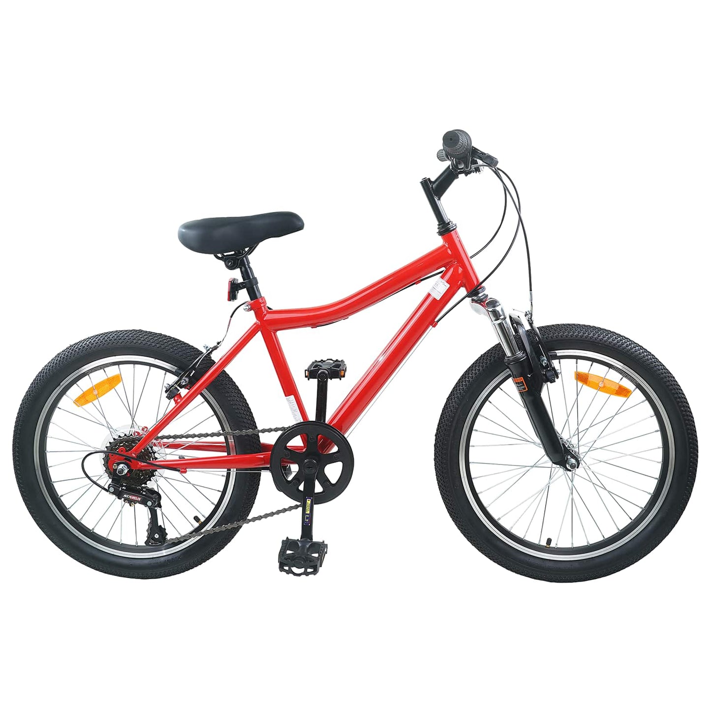 vidaXL Kids Bike 24'' 6-Speed for 8-12 Years Old Red