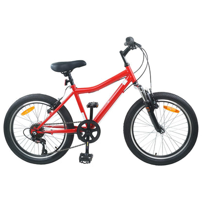 vidaXL Kids Bike 24'' 6-Speed for 8-12 Years Old Red