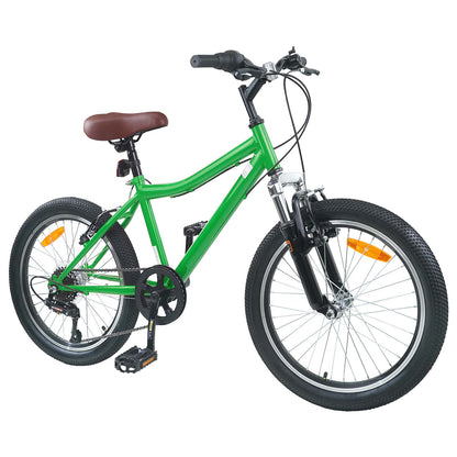 vidaXL Kids Bike 24'' 6-Speed for 8-12 Years Old Green