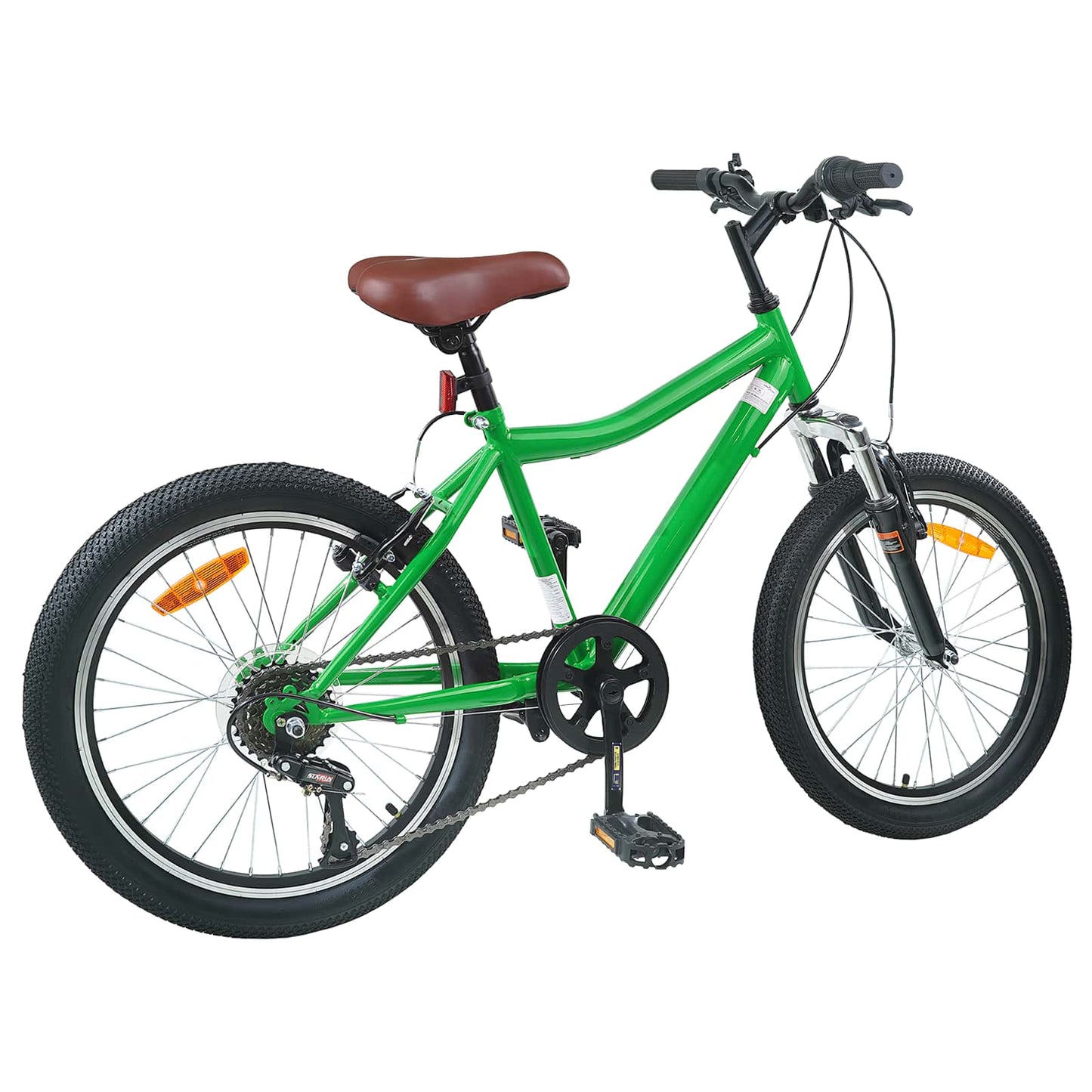 vidaXL Kids Bike 24'' 6-Speed for 8-12 Years Old Green
