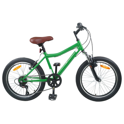 vidaXL Kids Bike 24'' 6-Speed for 8-12 Years Old Green