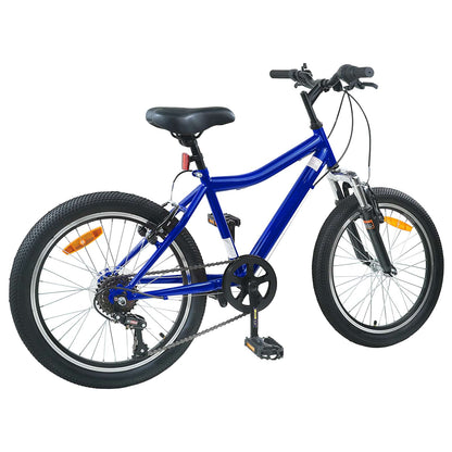 vidaXL Kids Bike 24'' 6-Speed for 8-12 Years Old Dark Blue