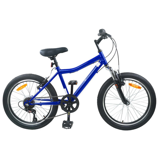 vidaXL Kids Bike 24'' 6-Speed for 8-12 Years Old Dark Blue