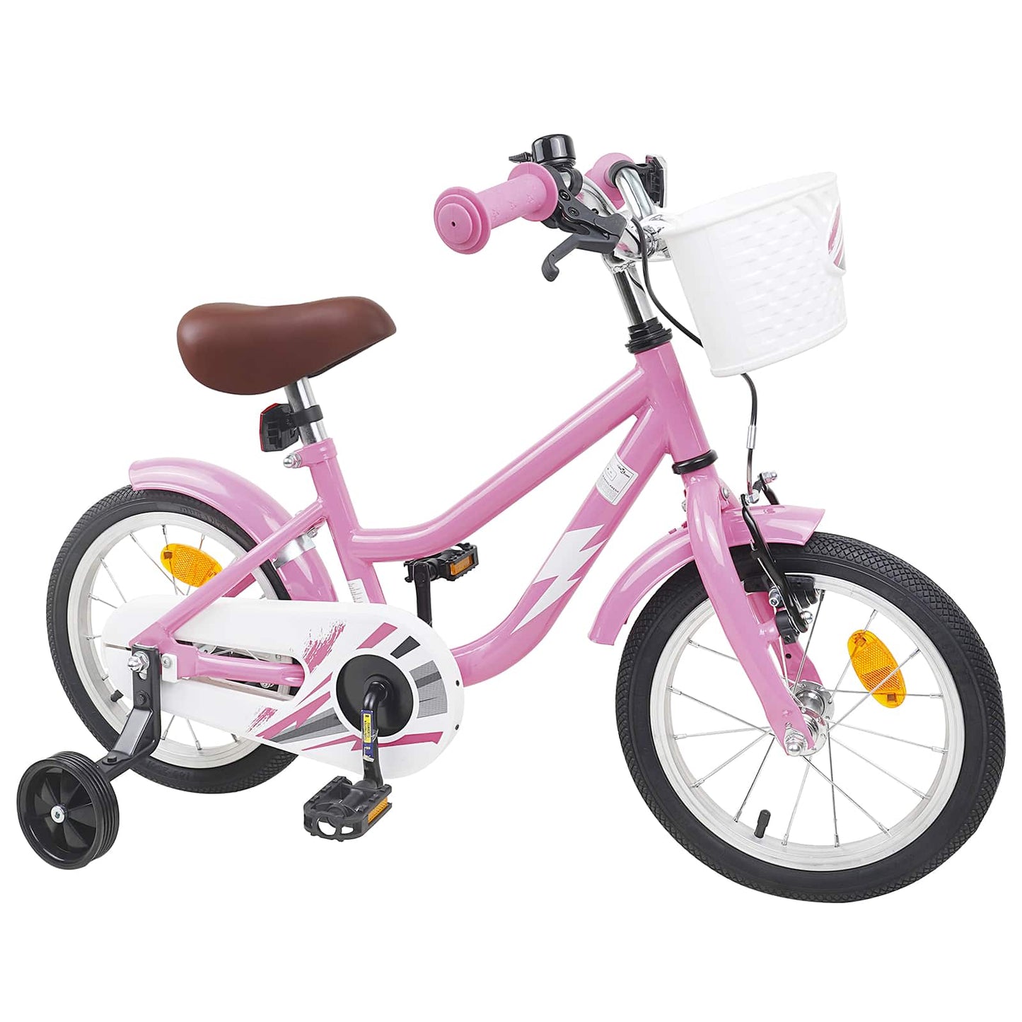 vidaXL Kids Bike 14 Inches for 3-5 Years Old Light Pink