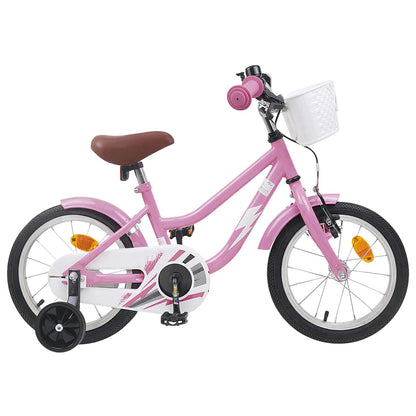 vidaXL Kids Bike 14 Inches for 3-5 Years Old Light Pink
