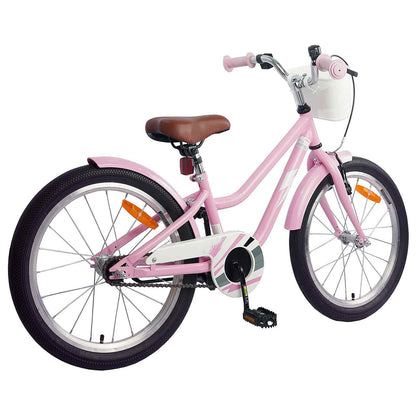 vidaXL Kids Bike 18 Inches for 5-7 Years Old Light Pink