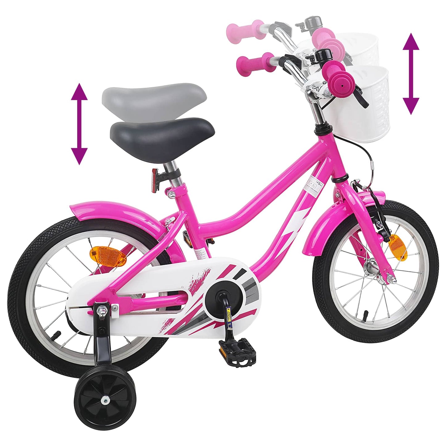 vidaXL Kids Bike 16 Inches for 4-6 Years Old Dark Pink