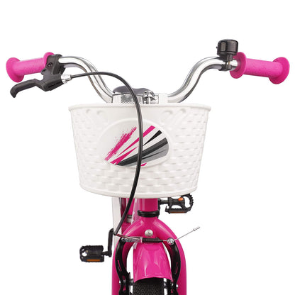 vidaXL Kids Bike 18 Inches for 5-7 Years Old Dark Pink