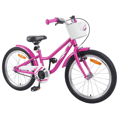 vidaXL Kids Bike 18 Inches for 5-7 Years Old Dark Pink