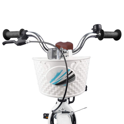 vidaXL Kids Bike 18 Inches for 5-7 Years Old White