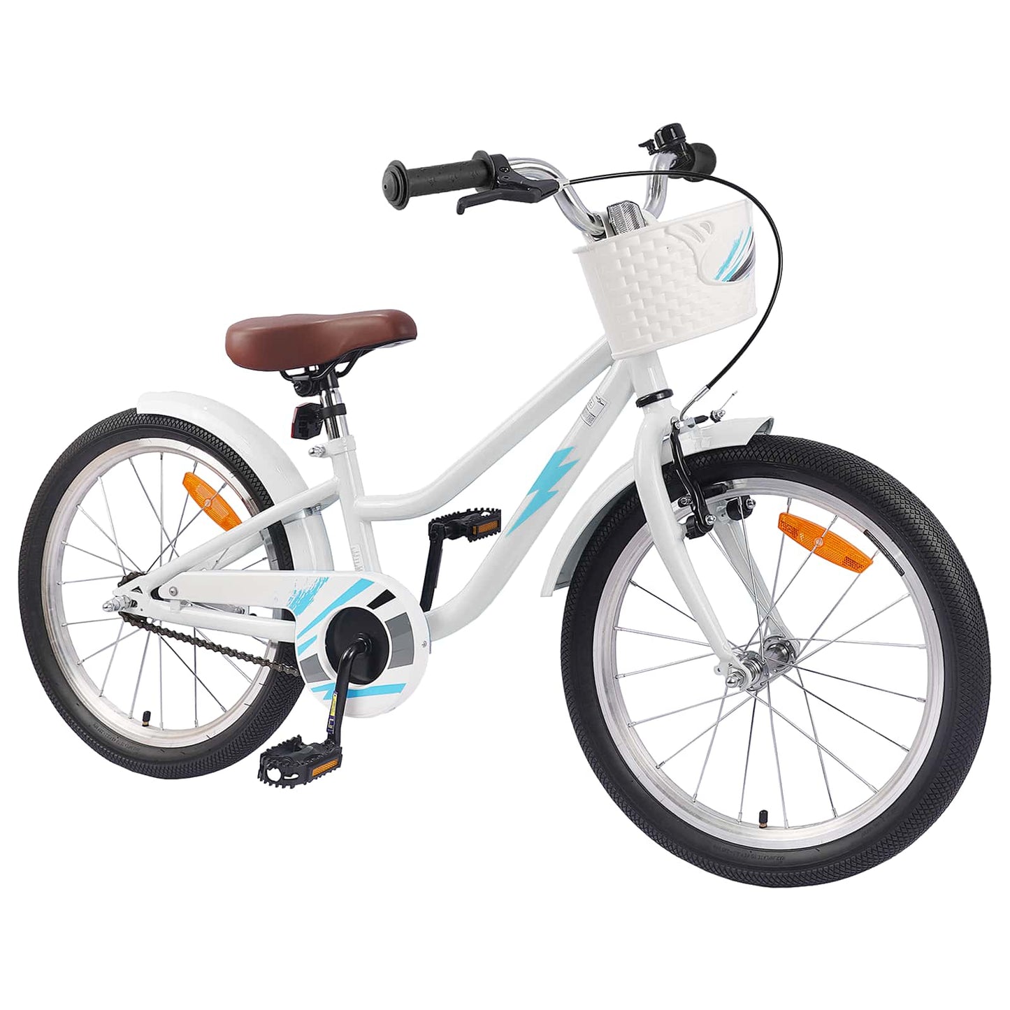 vidaXL Kids Bike 18 Inches for 5-7 Years Old White