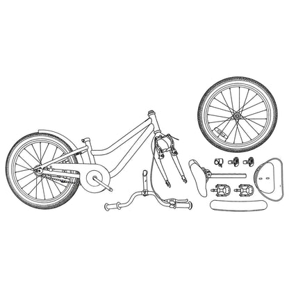 vidaXL Kids Bike 18 Inches for 5-7 Years Old White