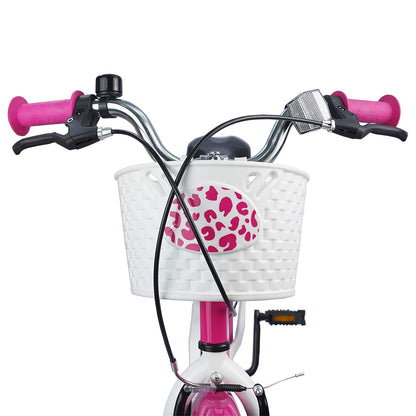 vidaXL Kids Bike with Training Wheels 18 Inches for 5-7 Years Old Pink