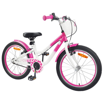vidaXL Kids Bike with Training Wheels 18 Inches for 5-7 Years Old Pink