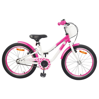 vidaXL Kids Bike with Training Wheels 18 Inches for 5-7 Years Old Pink