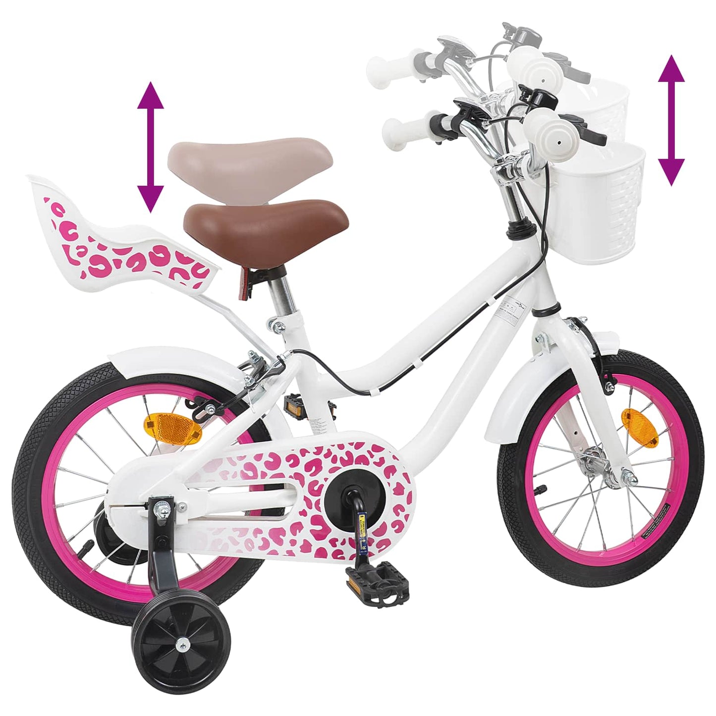 vidaXL Kids Bike with Training Wheels 14 Inches for 3-5 Years Old