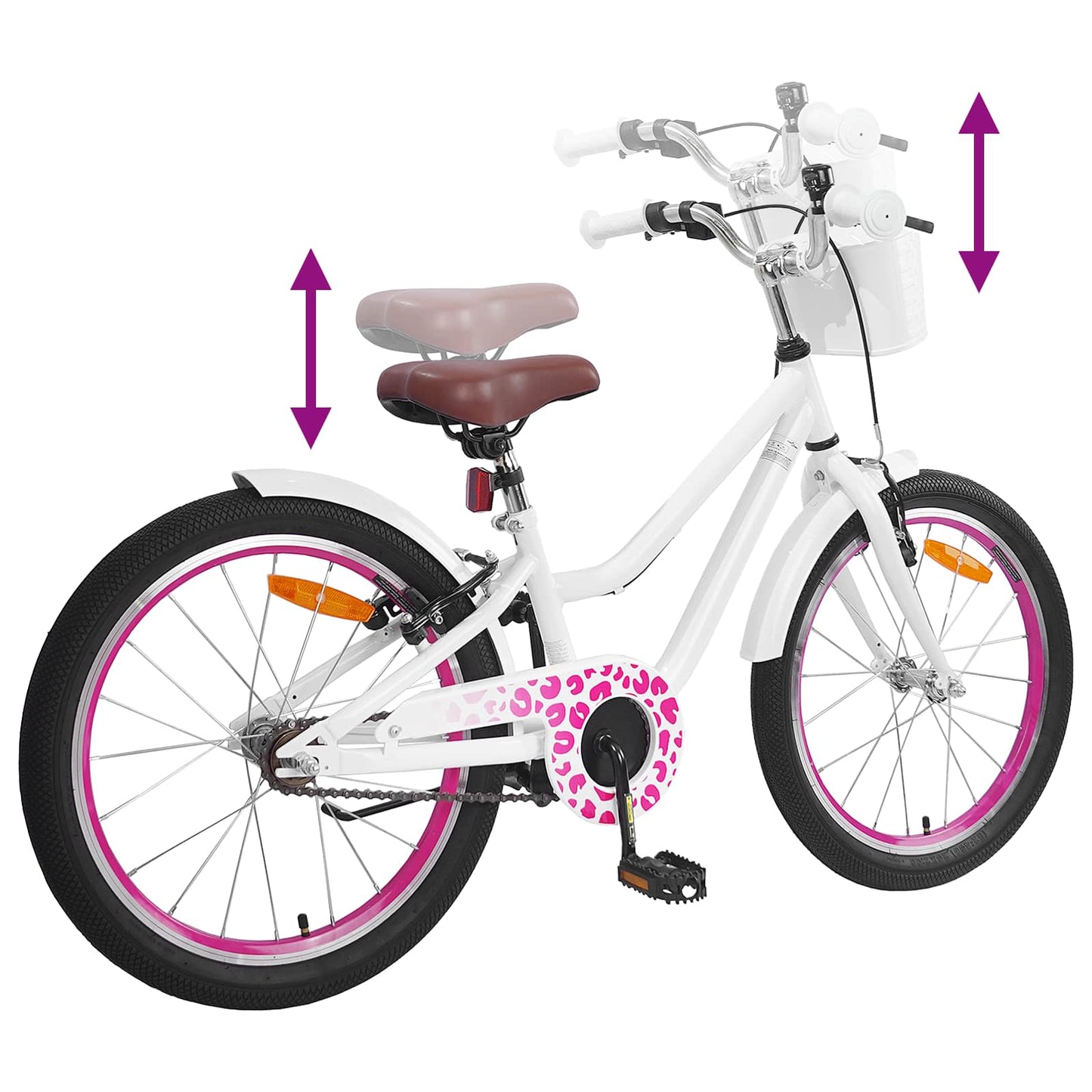 vidaXL Kids Bike 20 Inches for 6-11 Years Old White