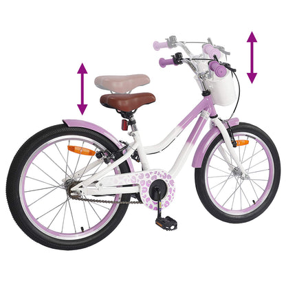 vidaXL Kids Bike 18 Inches for 5-7 Years Old Purple