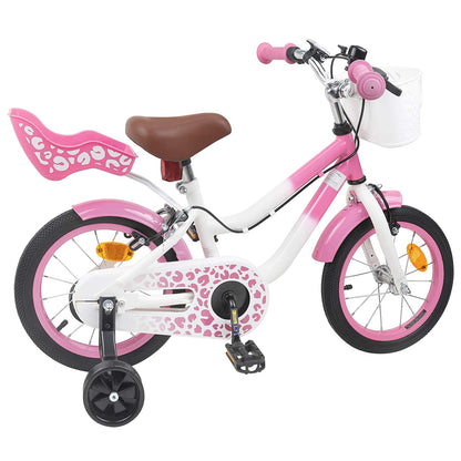 vidaXL Kids Bike 14 Inches for 3-5 Years Old Light Pink