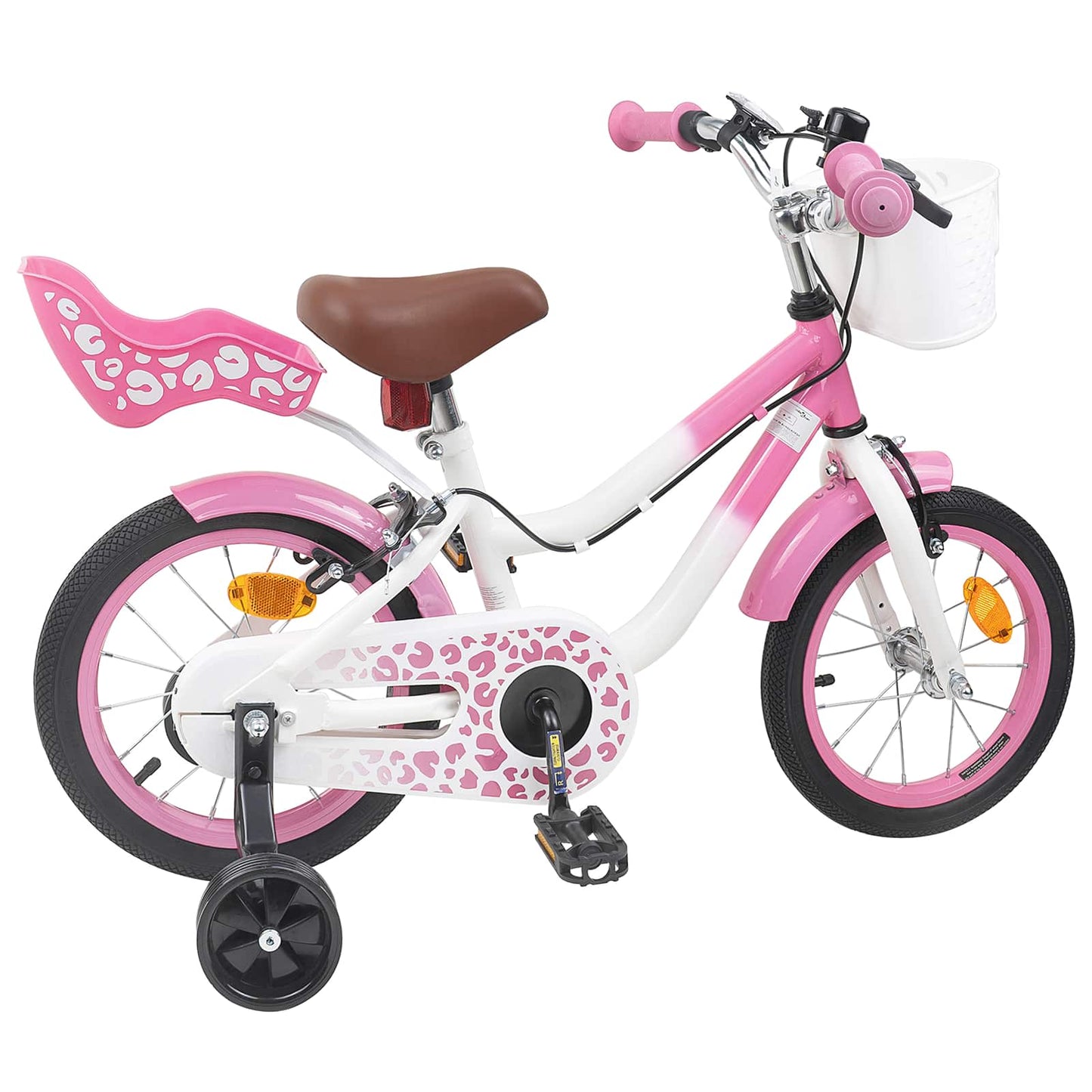 vidaXL Kids Bike 16 Inches for 4-6 Years Old Light Pink