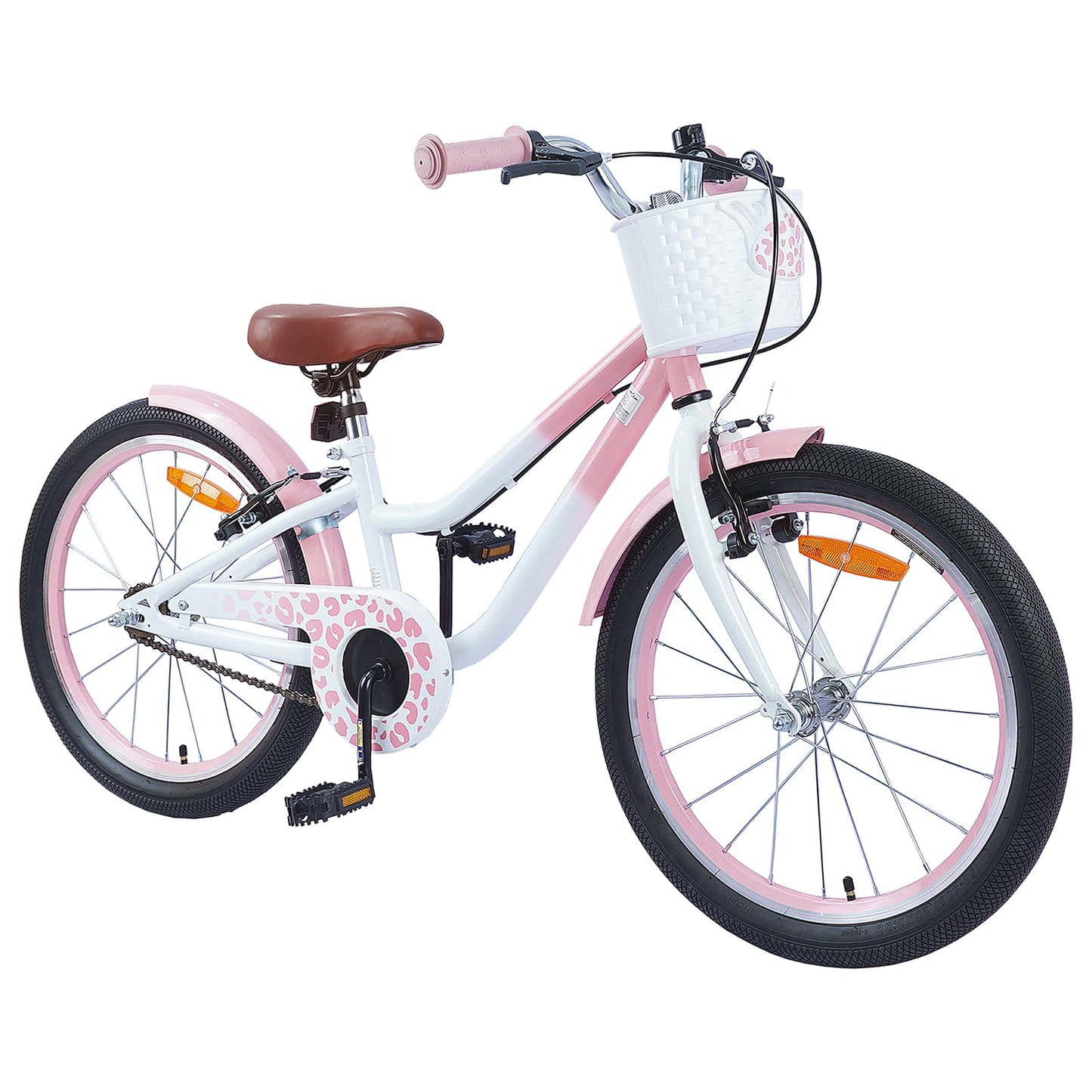 vidaXL Kids Bike 18 Inches for 5-7 Years Old Light Pink