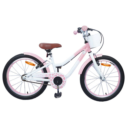 vidaXL Kids Bike 18 Inches for 5-7 Years Old Light Pink