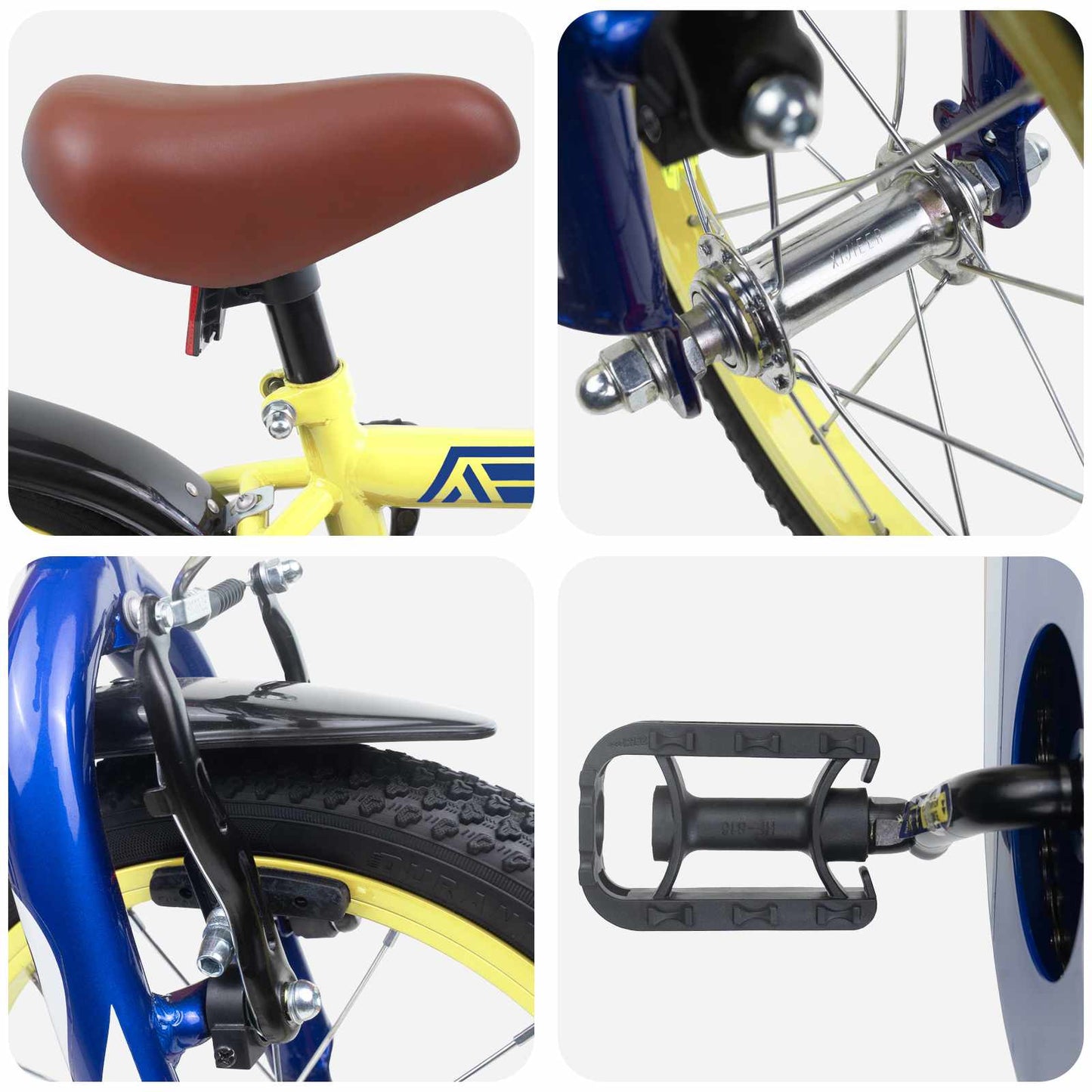 vidaXL Kids Bike 12 Inches for 2-4 Years Old Yellow