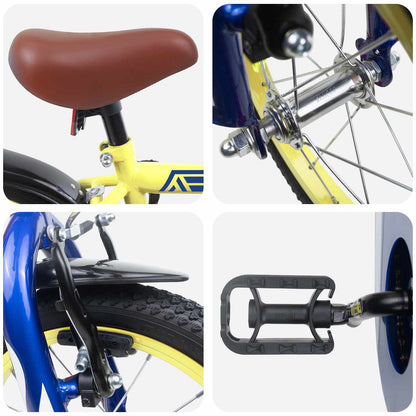 vidaXL Kids Bike 16 Inches for 4-6 Years Old Yellow