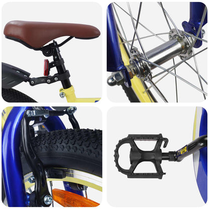 vidaXL Kids Bike 18 Inches for 5-7 Years Old Yellow