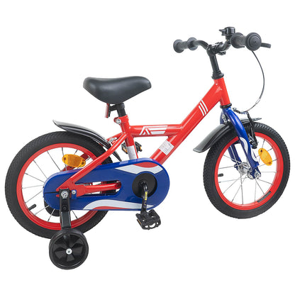 vidaXL Kids Bike 14 Inches for 3-5 Years Old Red