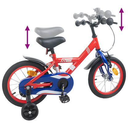 vidaXL Kids Bike 14 Inches for 3-5 Years Old Red