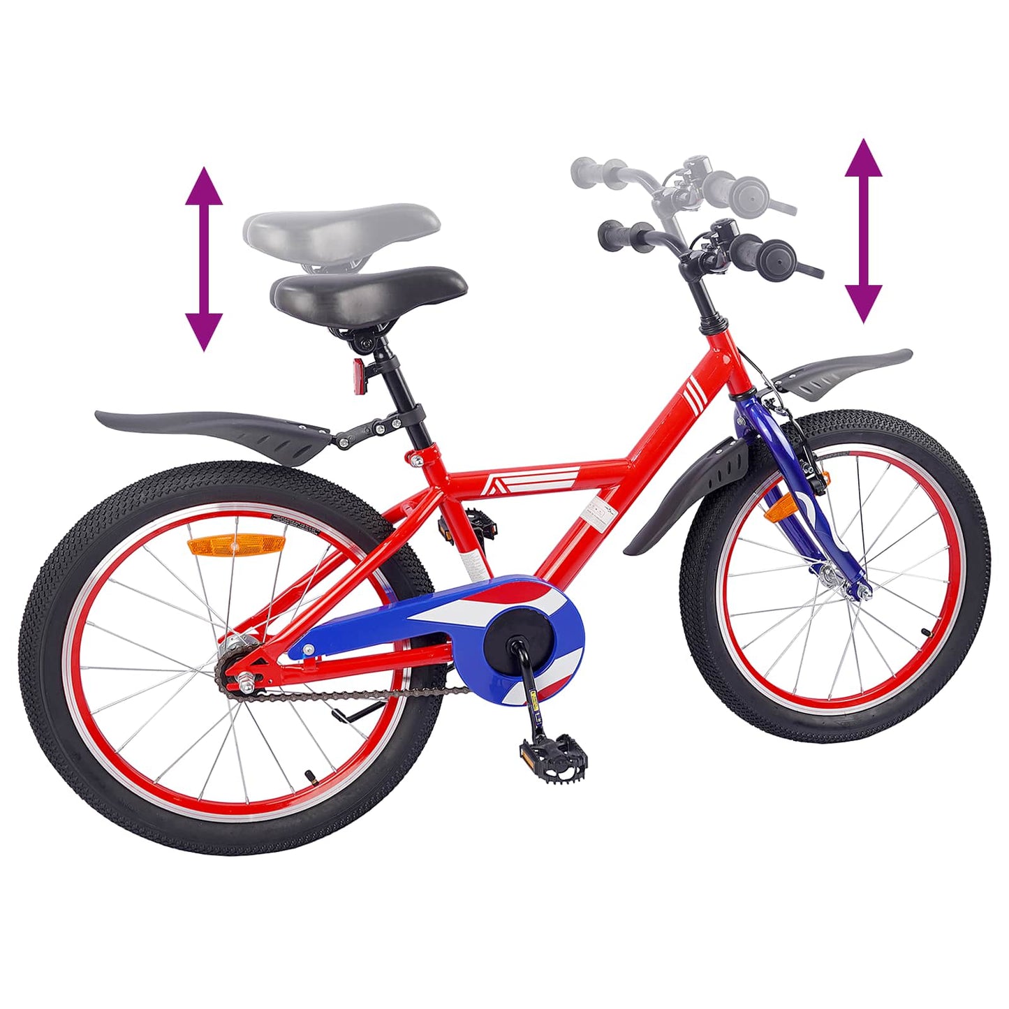 vidaXL Kids Bike 18 Inches for 5-7 Years Old Red