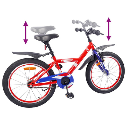 vidaXL Kids Bike 18 Inches for 5-7 Years Old Red