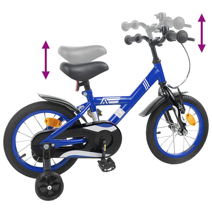 vidaXL Kids Bike 12 Inches for 2-4 Years Old Dark Blue