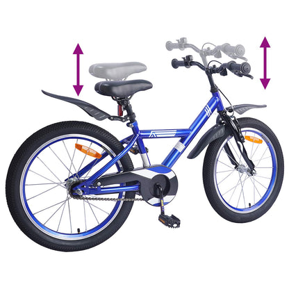 vidaXL Kids Bike 18 Inches for 5-7 Years Old Dark Blue