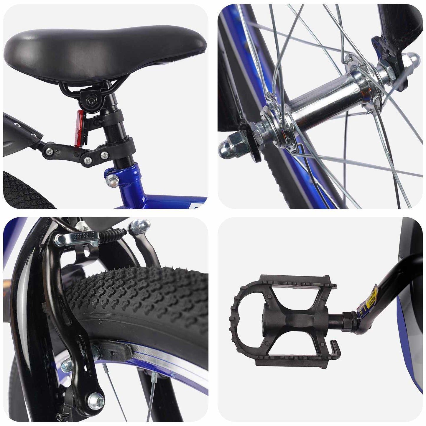 vidaXL Kids Bike 20 Inches for 6-11 Years Old Dark Blue