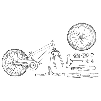 vidaXL Kids Bike 20 Inches for 6-11 Years Old Dark Blue