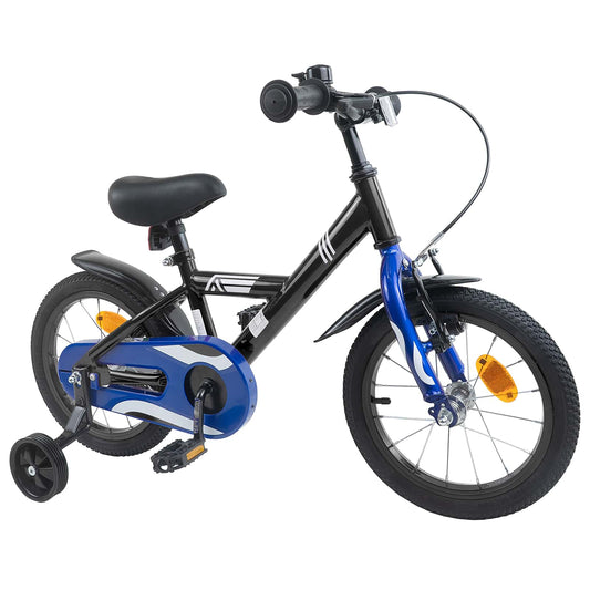 vidaXL Kids Bike 14 Inches for 3-5 Years Old Black