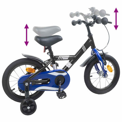 vidaXL Kids Bike 14 Inches for 3-5 Years Old Black