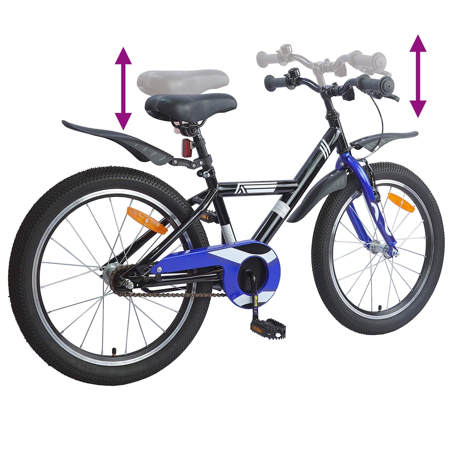 vidaXL Kids Bike 20 Inches for 6-11 Years Old Black