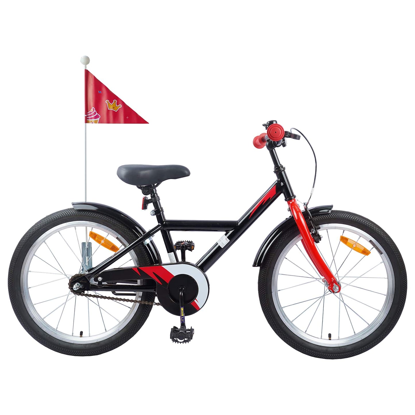 vidaXL Kids Bike 18 Inches for 5-7 Years Old Black